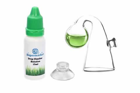 Foto av et CO2-drop checker kit.