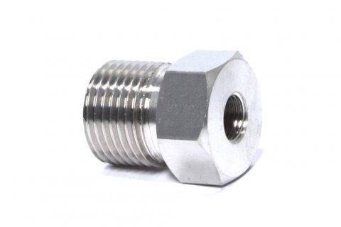 Sidevisning av adapter for engangs CO2-sylinder