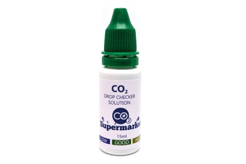 Foto av en flaske med 15 ml Drop Checker-løsning