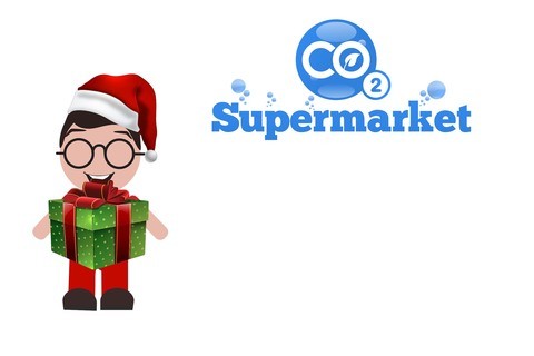Foto av julegavekort fra CO2 Supermarket
