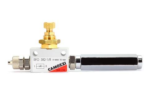 Bilde av Camozzi Precision Flow Controller med komprimering og forlengelse