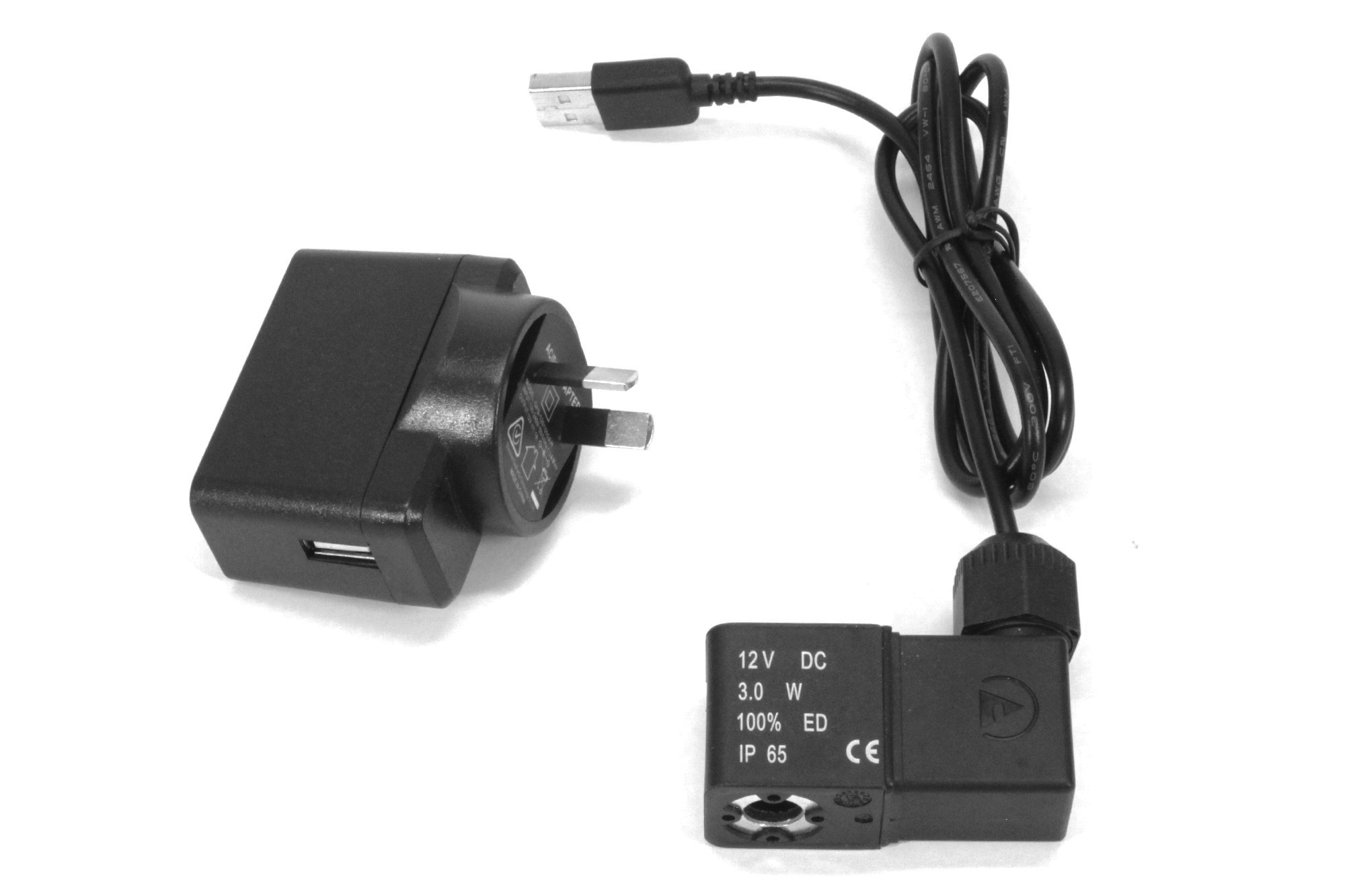 12v DC USB magnetventil og Australia og New Zealand transformator