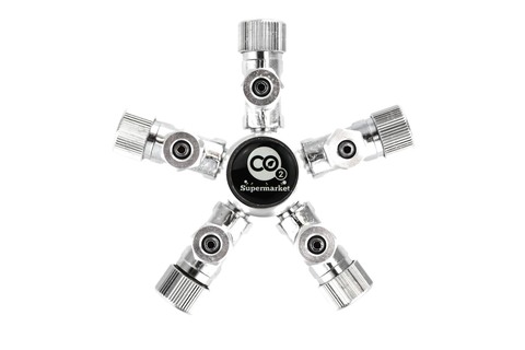 Bilde av 5-veis splitter for CO2-regulatorer til beplantet akvarium